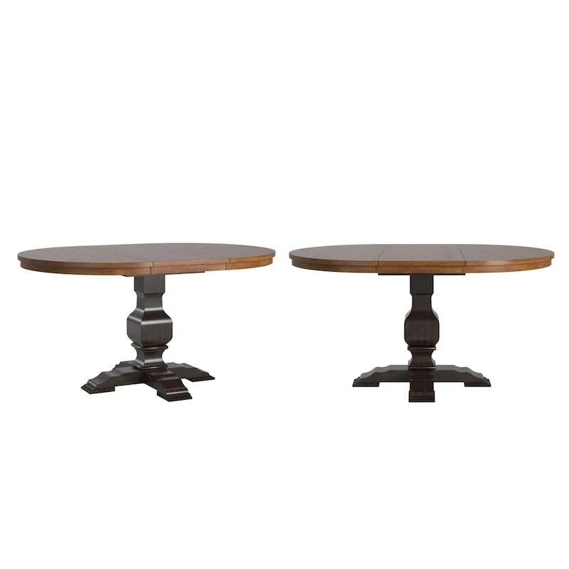 Table à manger ovale extensible – Pied central