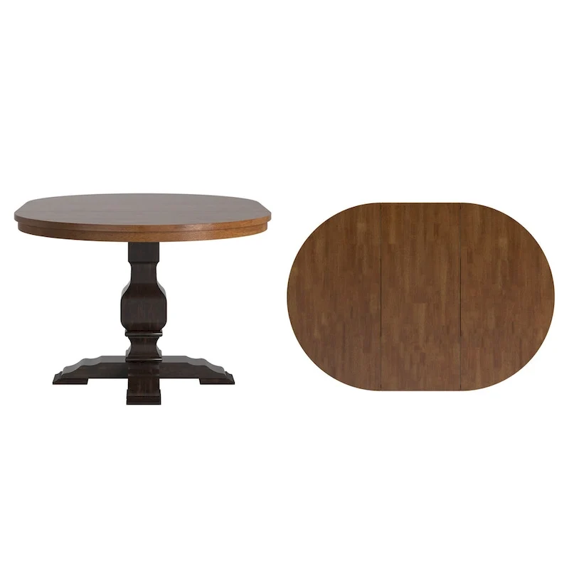 Table à manger ovale extensible – Pied central