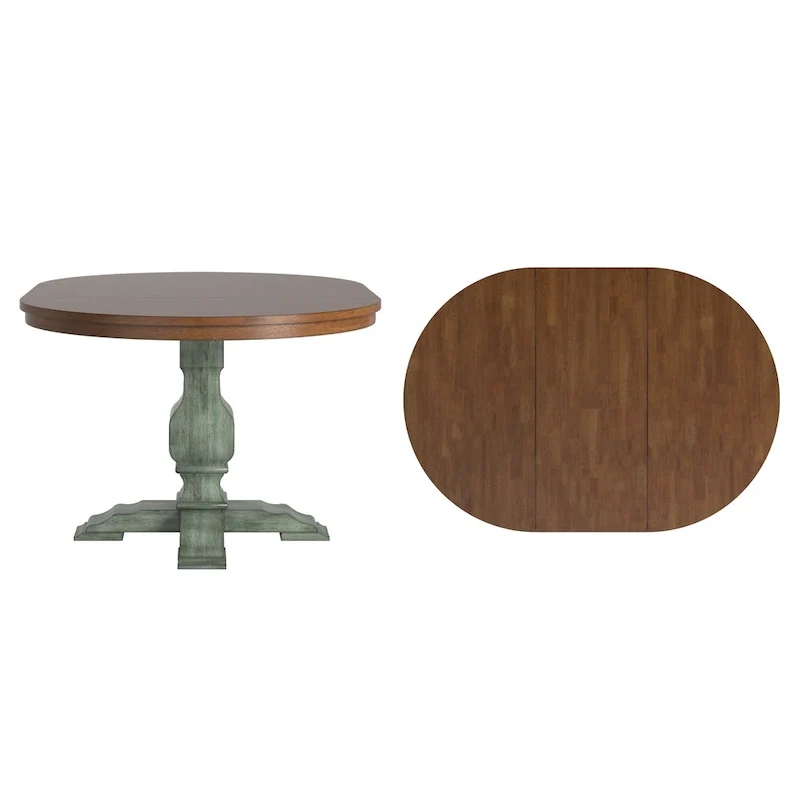 Table à manger ovale extensible – Pied central