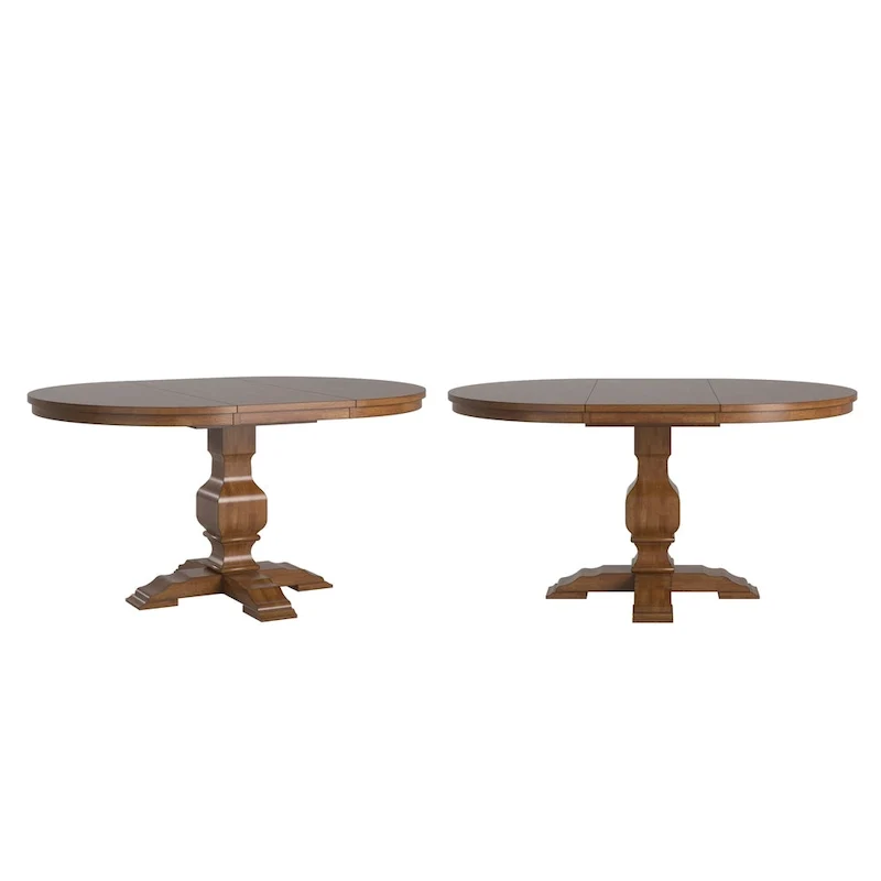 Table à manger ovale extensible – Pied central