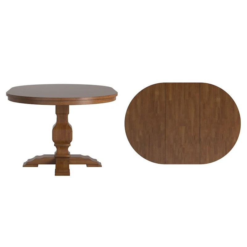 Table à manger ovale extensible – Pied central
