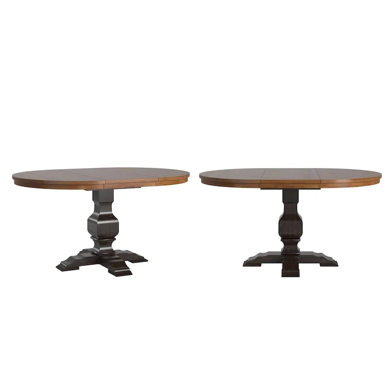 Table à manger ovale extensible – Pied central