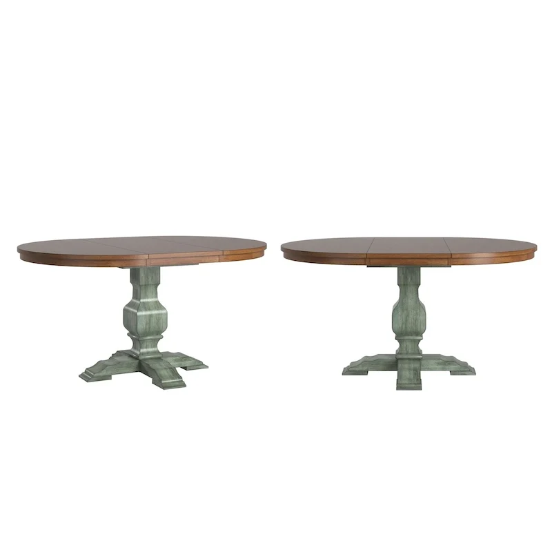 Table à manger ovale extensible – Pied central