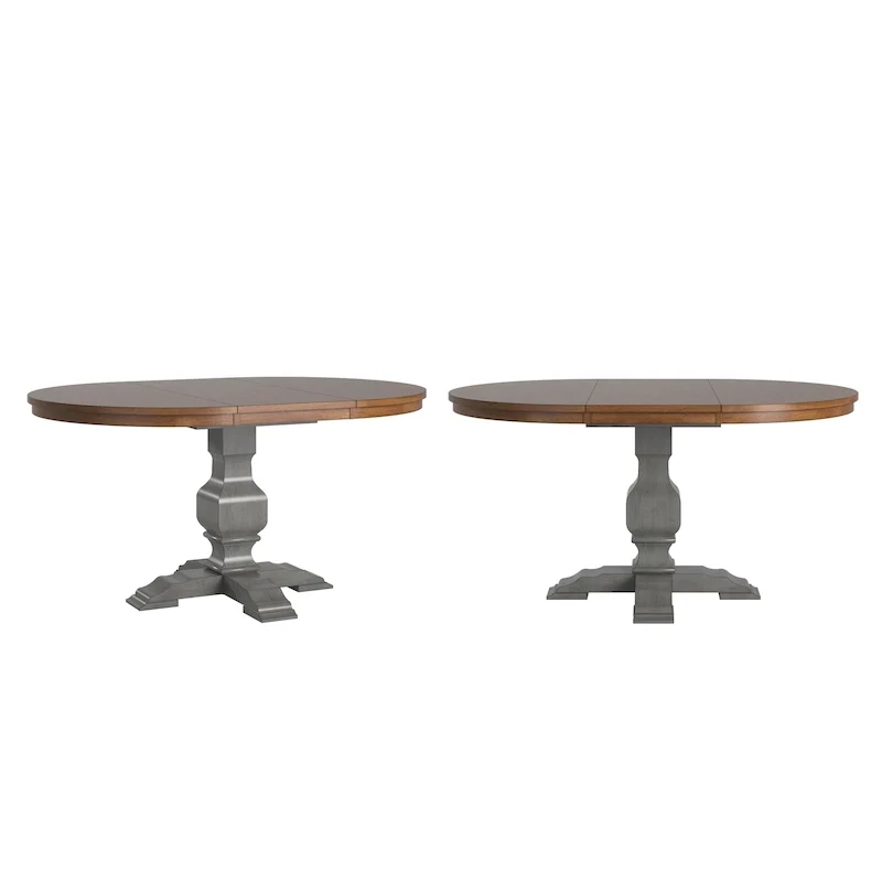 Table à manger ovale extensible – Pied central