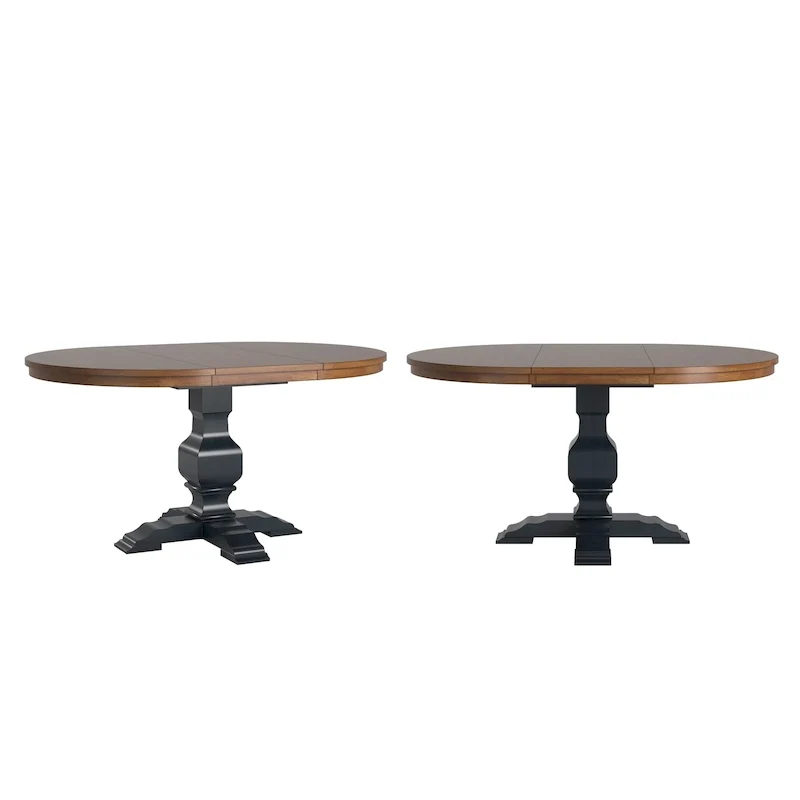 Table à manger ovale extensible – Pied central