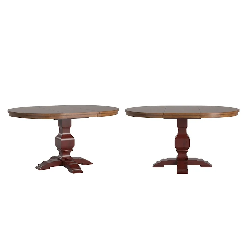 Table à manger ovale extensible – Pied central