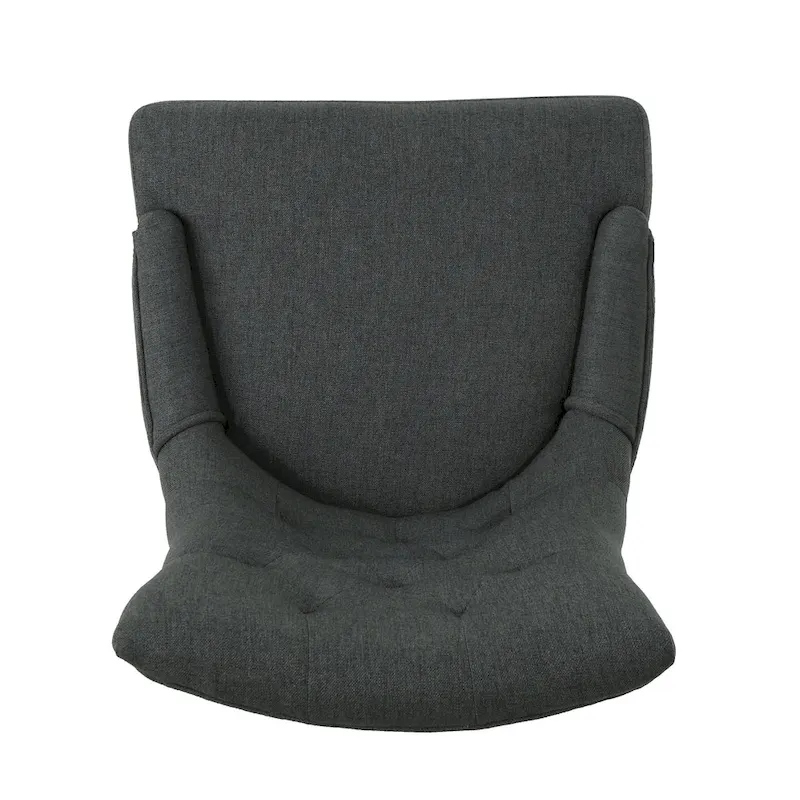 Fauteuil de bureau pivotant capitonné avec vérin à gaz et piètement chromé à roulettes