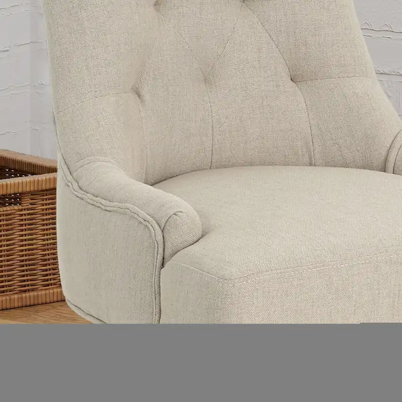 Fauteuil de bureau pivotant capitonné avec vérin à gaz et piètement chromé à roulettes