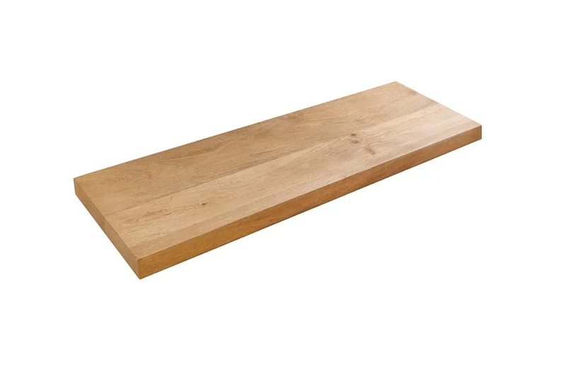 Etagère murale massive PURE 60cm manguier finition crème naturelle étagère enfichable en bois de manguier