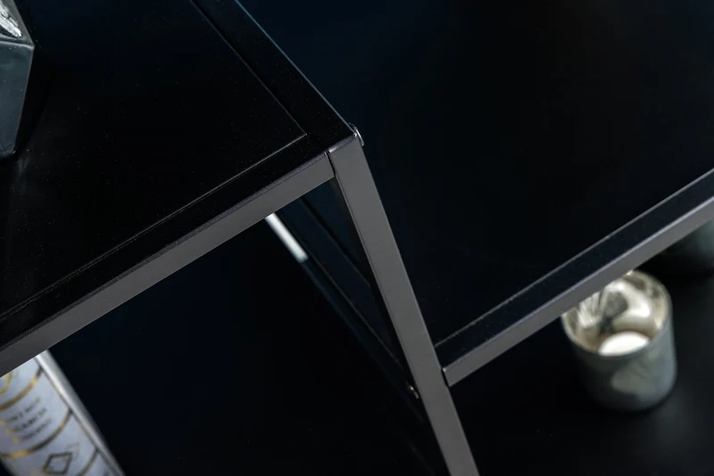 Etagère industrielle DURA STEEL 90cm console métal noir