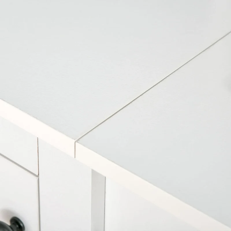 Bureau informatique de ferme avec huche, armoire à 2 portes et 8 étagères ouvertes
