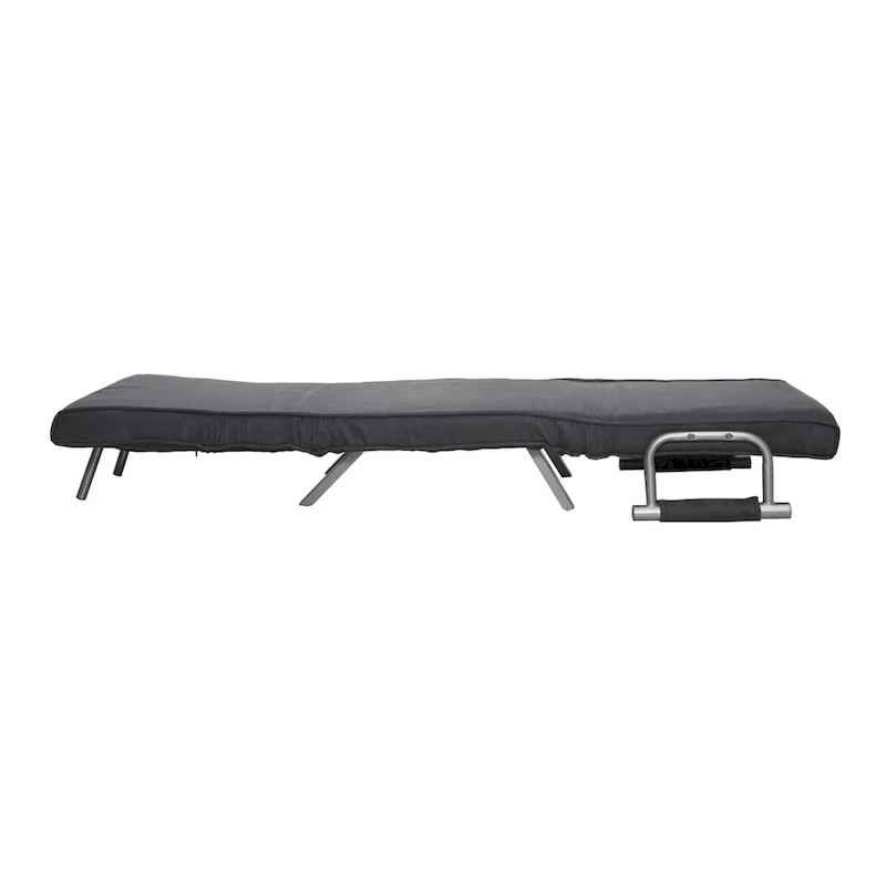 Causeuse futon 5 positions avec housse amovible en faux suède et 2 oreillers