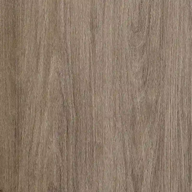 Table basse ronde scandinave de 81 cm avec base cannelée et finition aspect bois