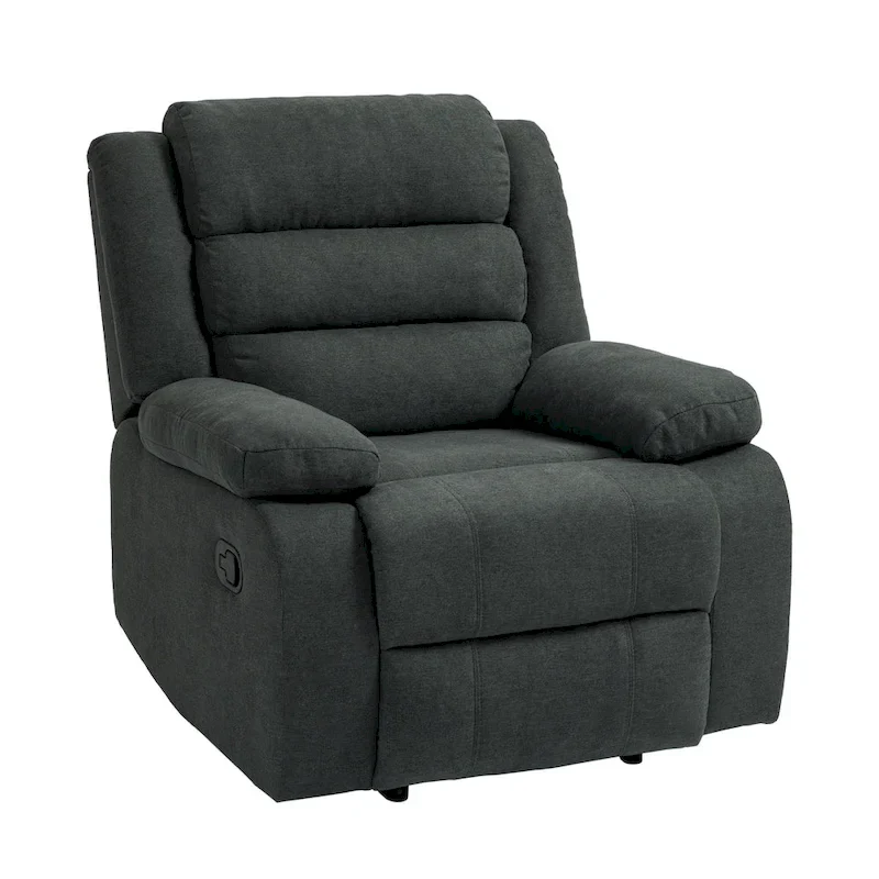 Fauteuil inclinable manuel avec inclinaison à 155 degrés et coussin à ressorts haute densité