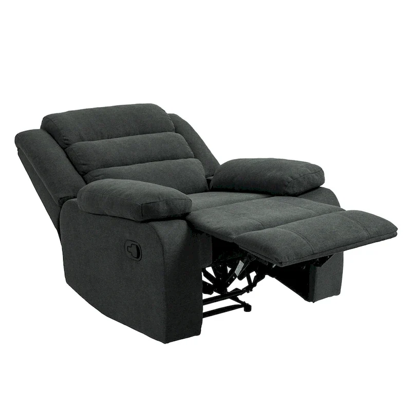 Fauteuil inclinable manuel avec inclinaison à 155 degrés et coussin à ressorts haute densité