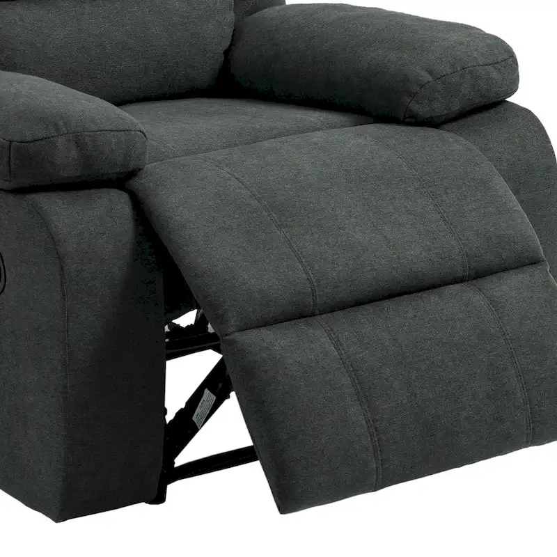 Fauteuil inclinable manuel avec inclinaison à 155 degrés et coussin à ressorts haute densité