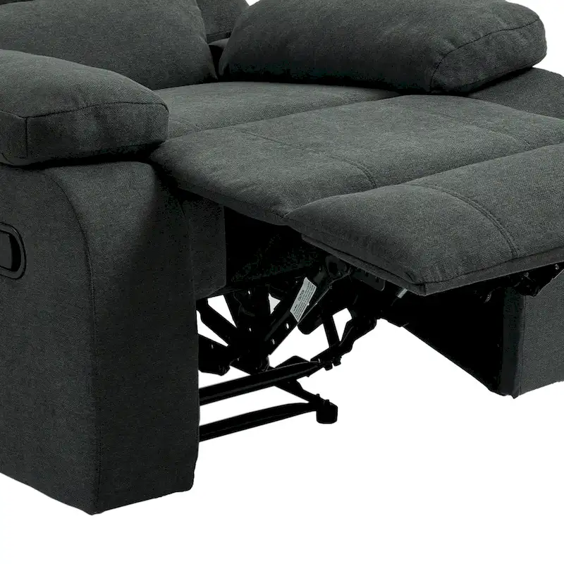 Fauteuil inclinable manuel avec inclinaison à 155 degrés et coussin à ressorts haute densité