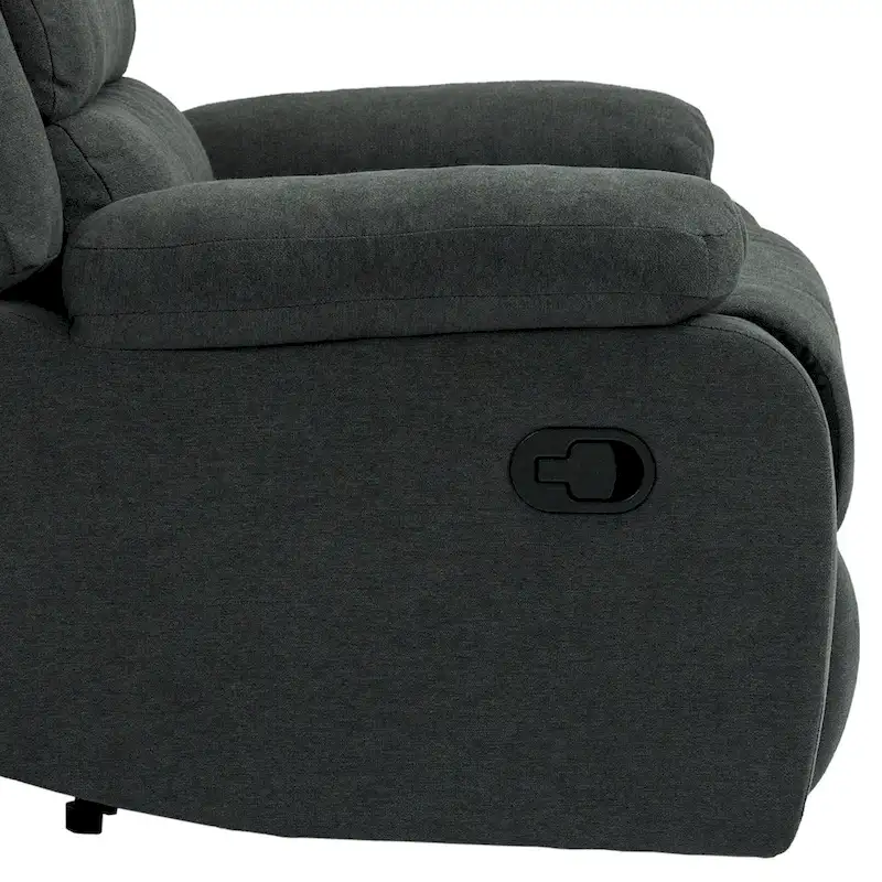 Fauteuil inclinable manuel avec inclinaison à 155 degrés et coussin à ressorts haute densité