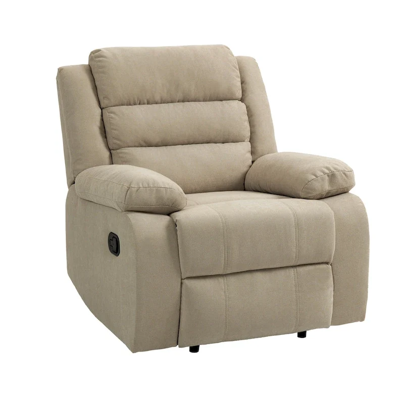 Fauteuil inclinable manuel avec inclinaison à 155 degrés et coussin à ressorts haute densité