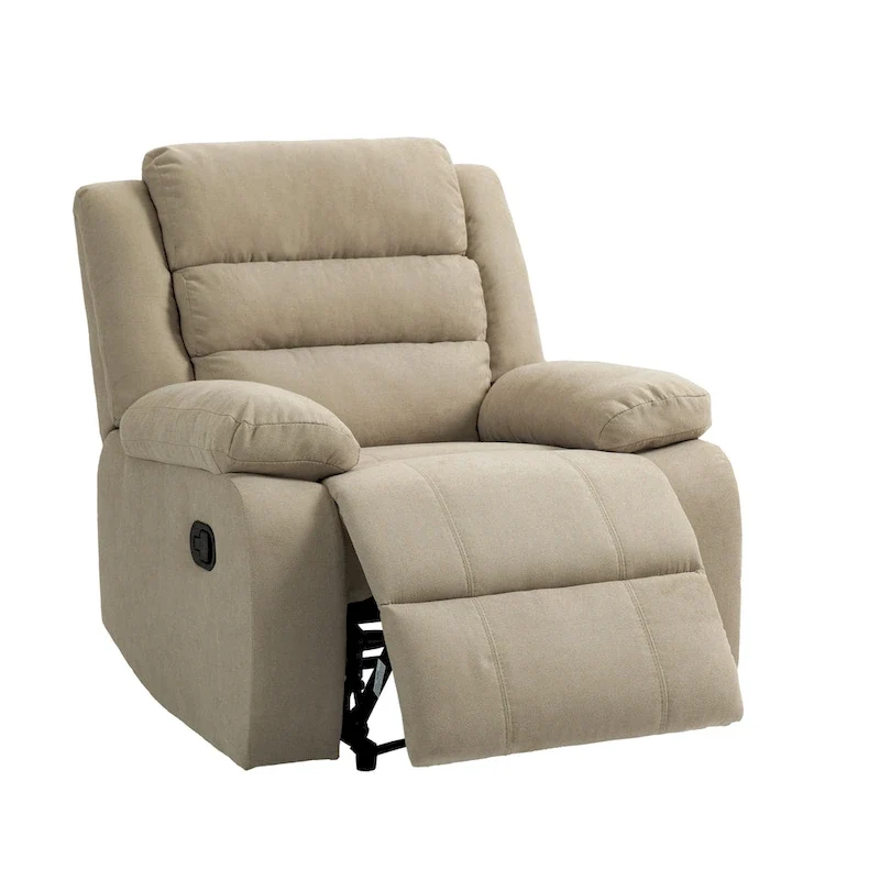 Fauteuil inclinable manuel avec inclinaison à 155 degrés et coussin à ressorts haute densité