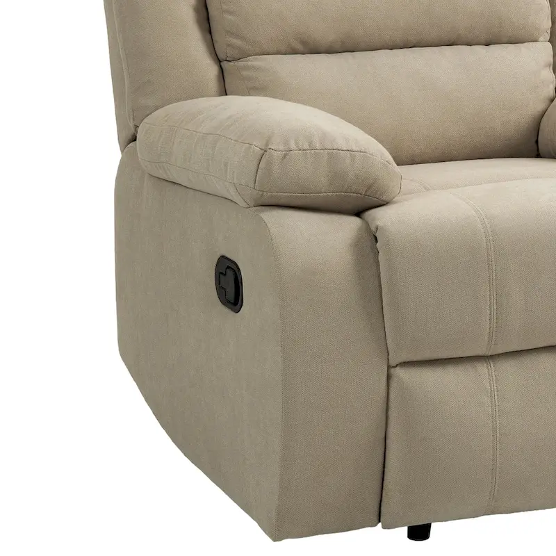 Fauteuil inclinable manuel avec inclinaison à 155 degrés et coussin à ressorts haute densité