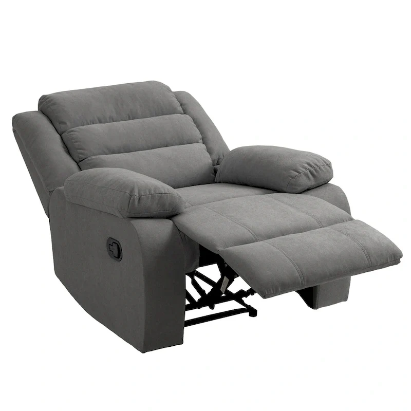 Fauteuil inclinable manuel avec inclinaison à 155 degrés et coussin à ressorts haute densité