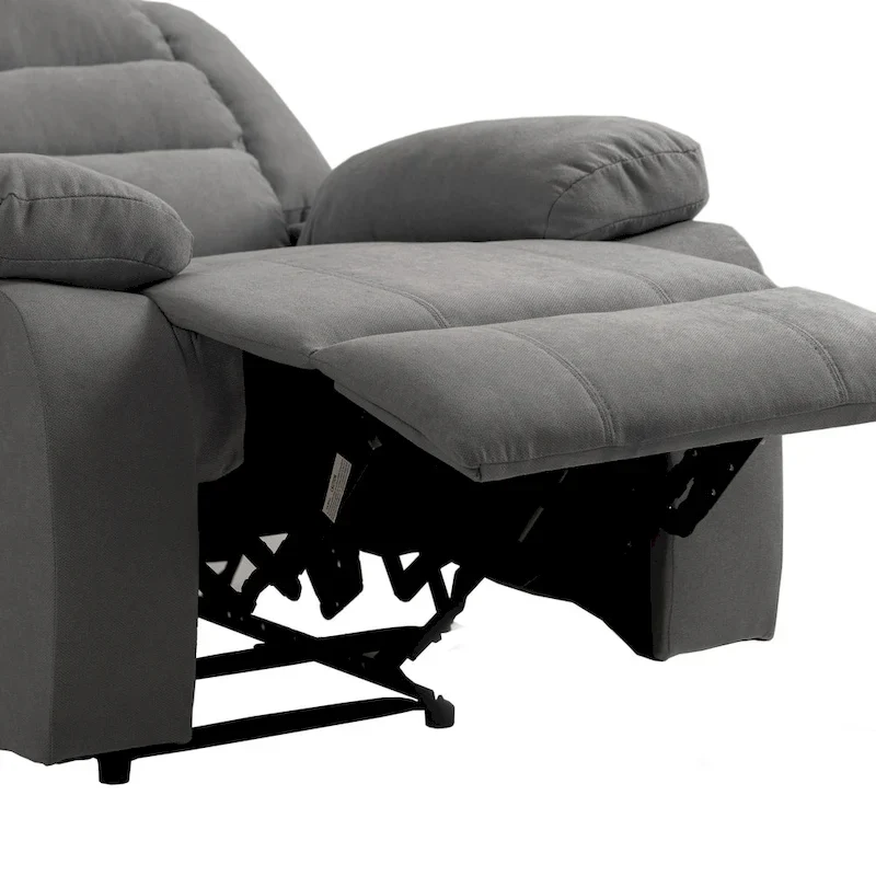 Fauteuil inclinable manuel avec inclinaison à 155 degrés et coussin à ressorts haute densité