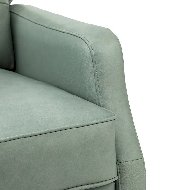 Fauteuil inclinable pivotant à 360 degrés avec dossier capitonné, garniture cloutée et base métallique