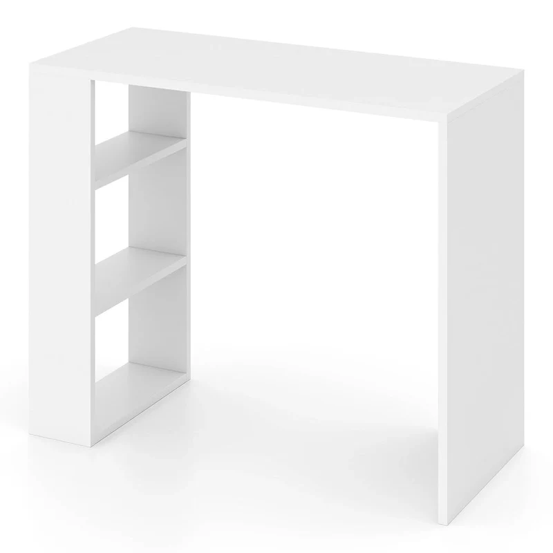 Bureau compact de 36 pouces avec 3 étagères ouvertes et kit anti-basculement
