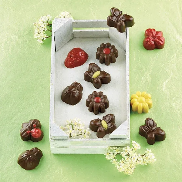 1 Moule 15 chocolats Printemps en silicone Silikomart