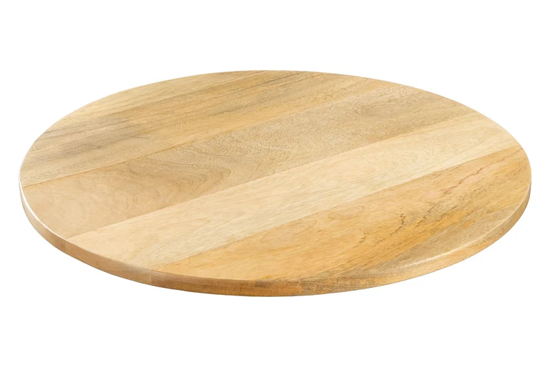 Plateau tournant MAKASSAR 50cm naturel bois de manguier massif fait main