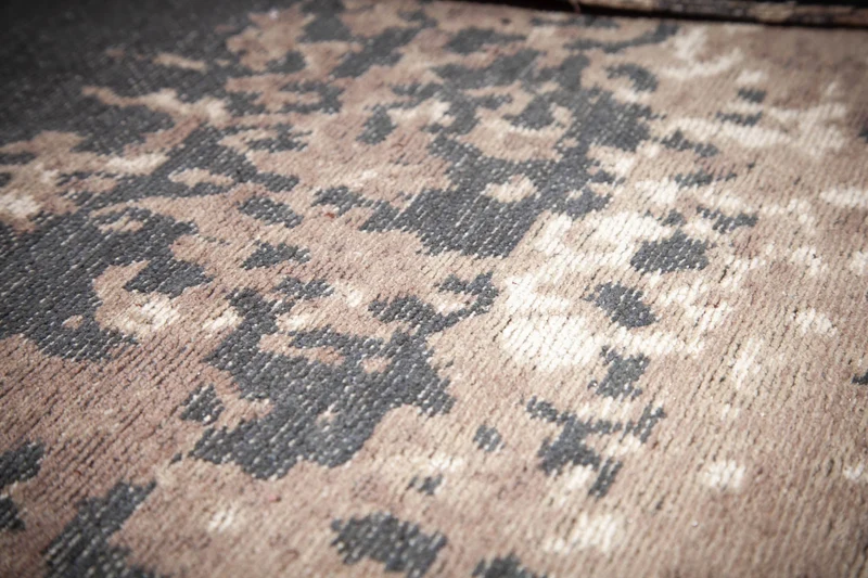 Tapis vintage en coton MODERN ART 350x240cm gris beige délavé aspect usé