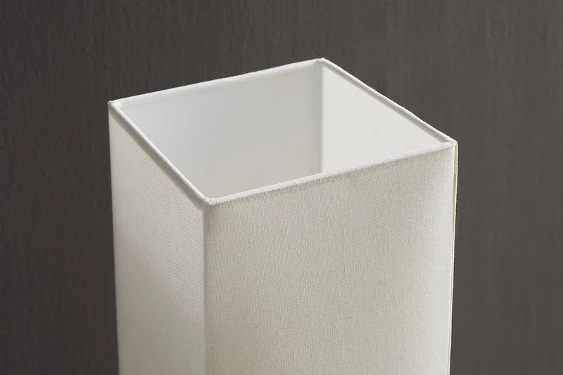 Lot de 2x Lampe sur pied moderne AGAPUNE 120cm blanc clair-brun base en bambou abat-jour en tissu