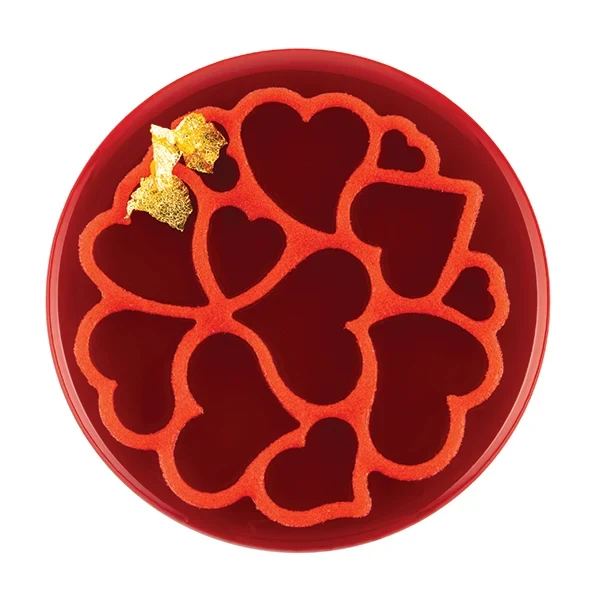 6 moules en silicone décor mini love 7 cm Silikomart