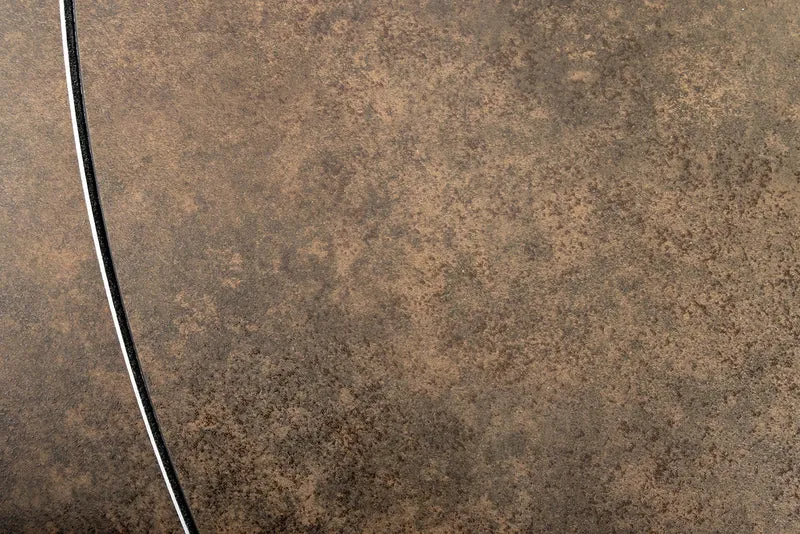 Table à manger extensible INCEPTION 130-190cm rouille ovale céramique structure bronze