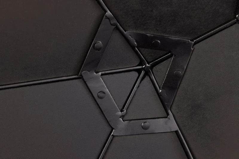 Miroir design DIAMOND 65cm métal noir fait main