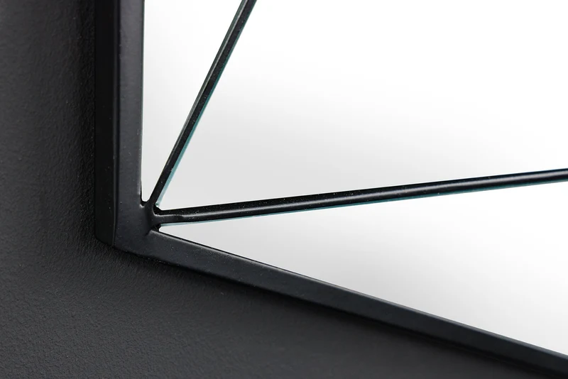 Miroir design DIAMOND 65cm métal noir fait main