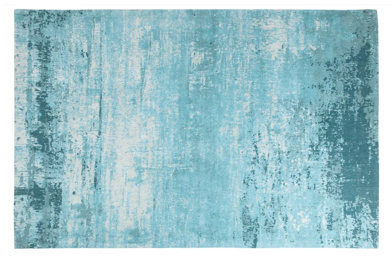 Tapis vintage MODERN ART 240x160cm turquoise beige lavé aspect usé
