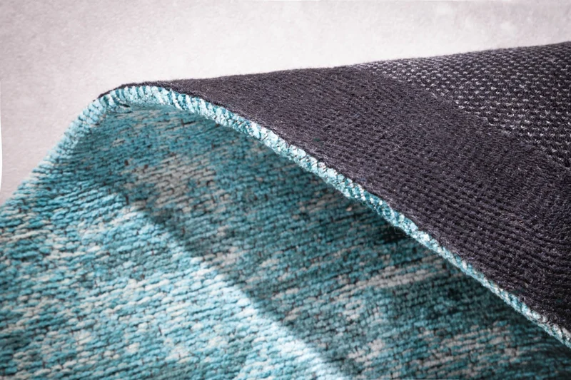 Tapis vintage MODERN ART 240x160cm turquoise beige lavé aspect usé