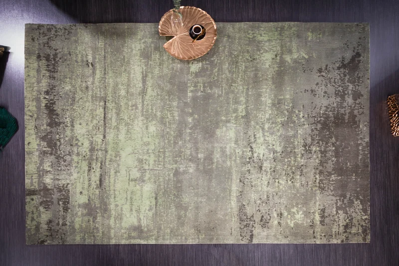 Tapis vintage MODERN ART 240x160cm aspect usé vert lavé