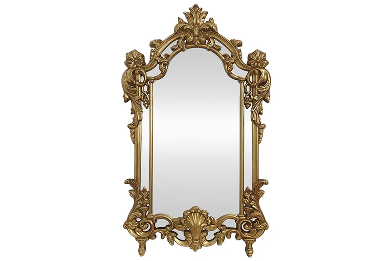 Miroir mural design OPULENT 150cm or décoration de cadre riche en détails Baroque moderne