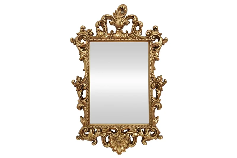 Miroir mural design OPULENT 125cm or décoration de cadre riche en détails Baroque moderne