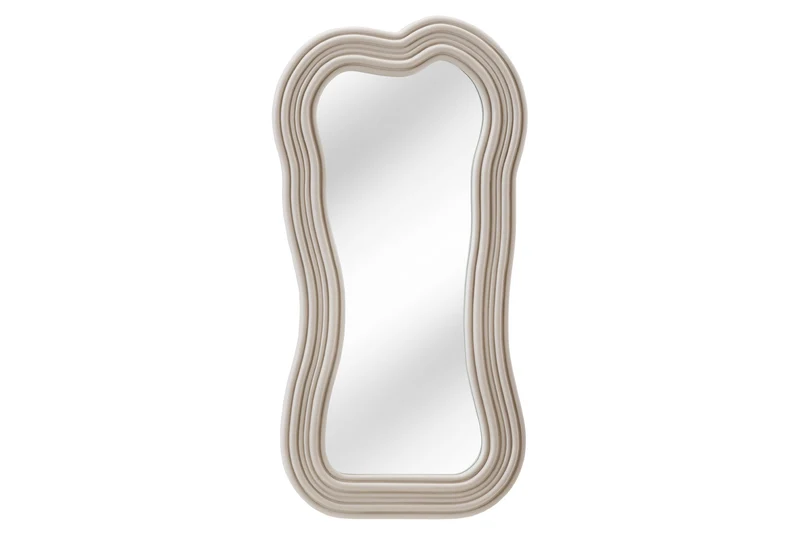 Miroir mural design ALICE II 100cm grège pastel