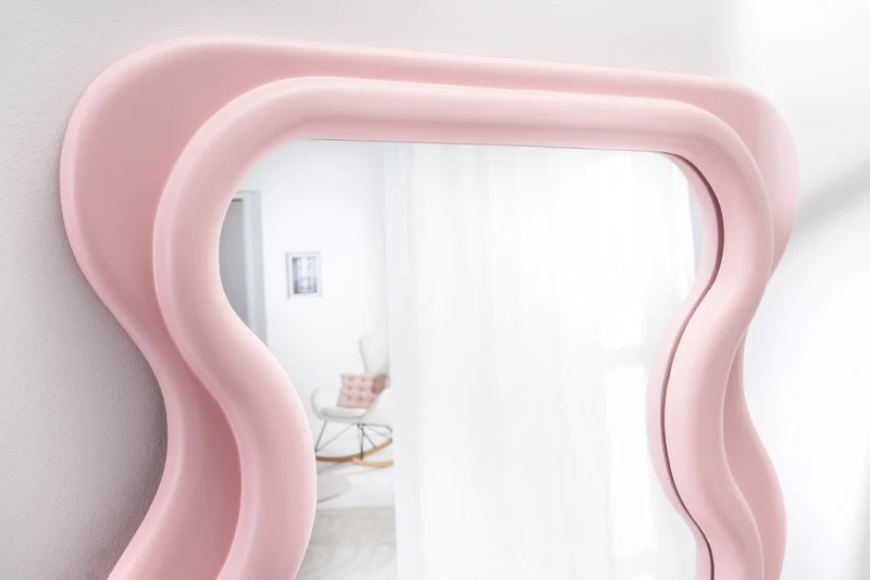 Miroir mural design CURVY 160cm rose