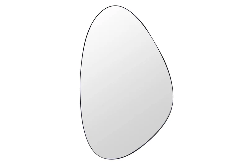 Miroir mural moderne NOEMI 90cm noir design asymétrique