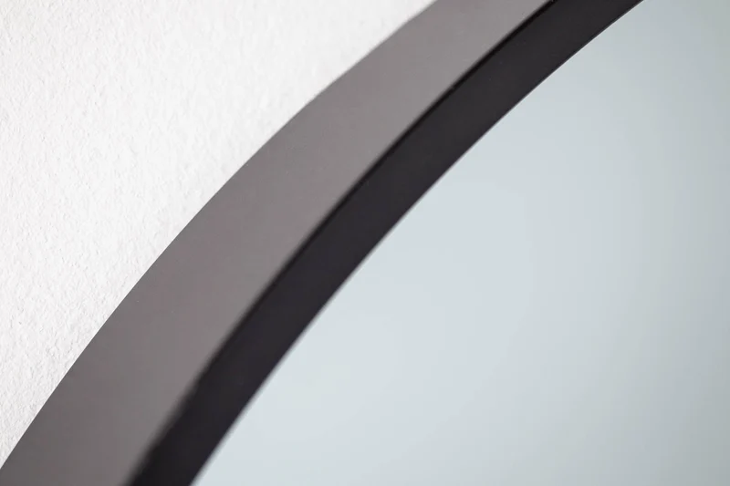 Miroir mural moderne NOEMI 90cm noir design asymétrique