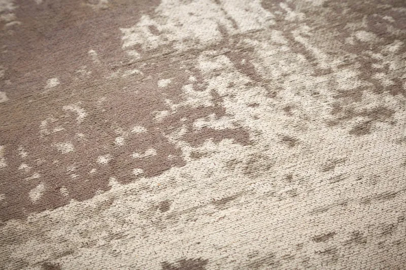 Tapis vintage en coton MODERN ART XXL 350x240cm beige-gris lavé aspect usé