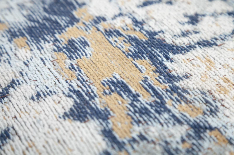 Tapis design ABSTRAKT XXL 350x240m gris bleu coton