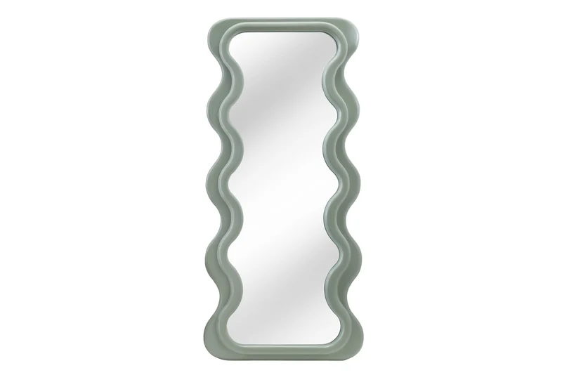 Miroir mural design CURVY 160cm vert sauge