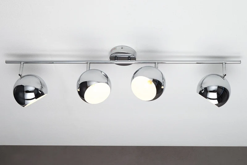 Moderne plafonnière BUBBLE 105cm argent chrome suspension